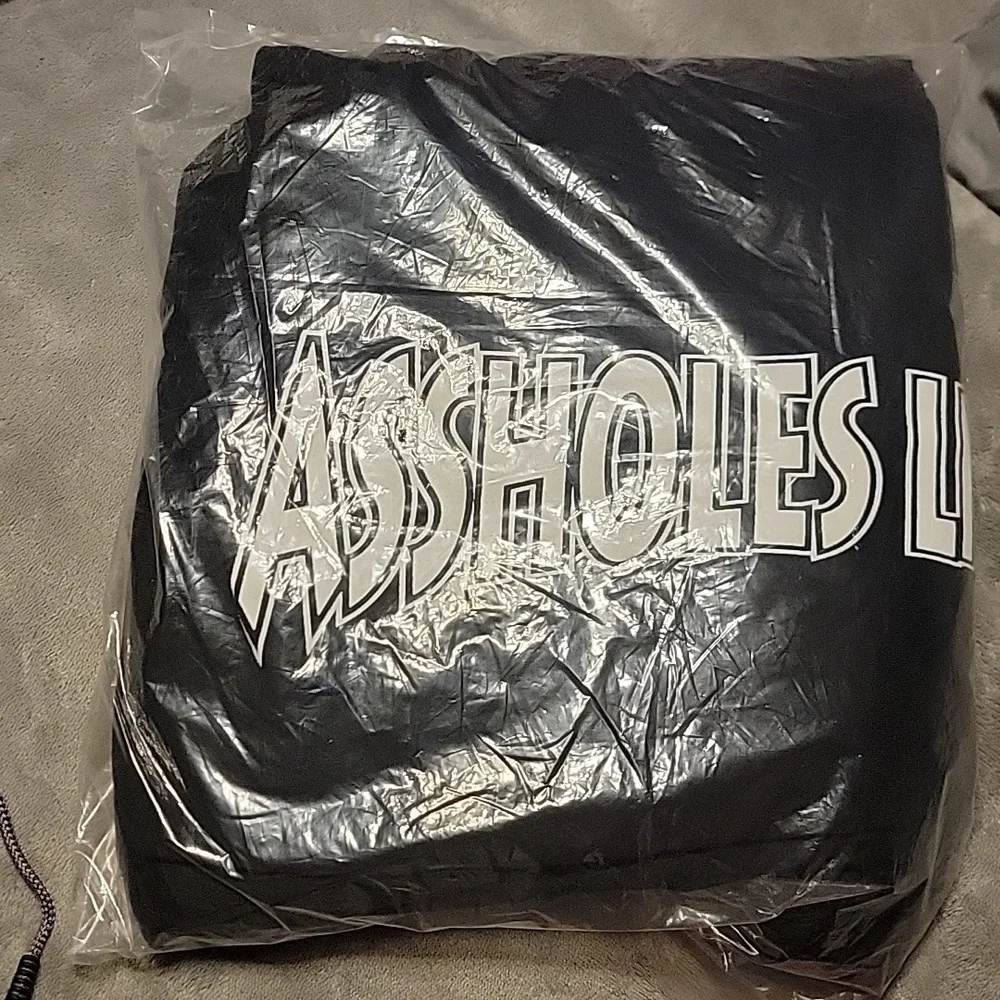 NWT Assholes Live Forever Black Joggers Size 2XL With White Logo Pockets ALF